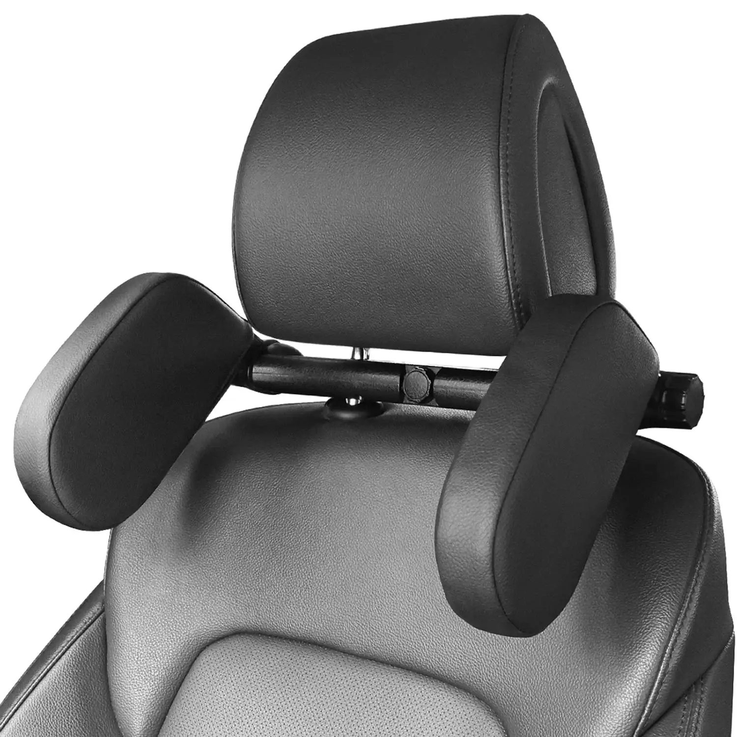 Black Car Headrest Pillow,Adjustable Road Pal Car Headrest,Sleep Travel Car Headrest,Car Seat Headrest Neck Rest Cushion for Adults 