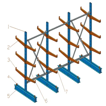 Q235B China Adjustable Heavy Duty Cantilever Racking Tubular Storage Shelving Steel Racks Industrial  With Light Duty Scales