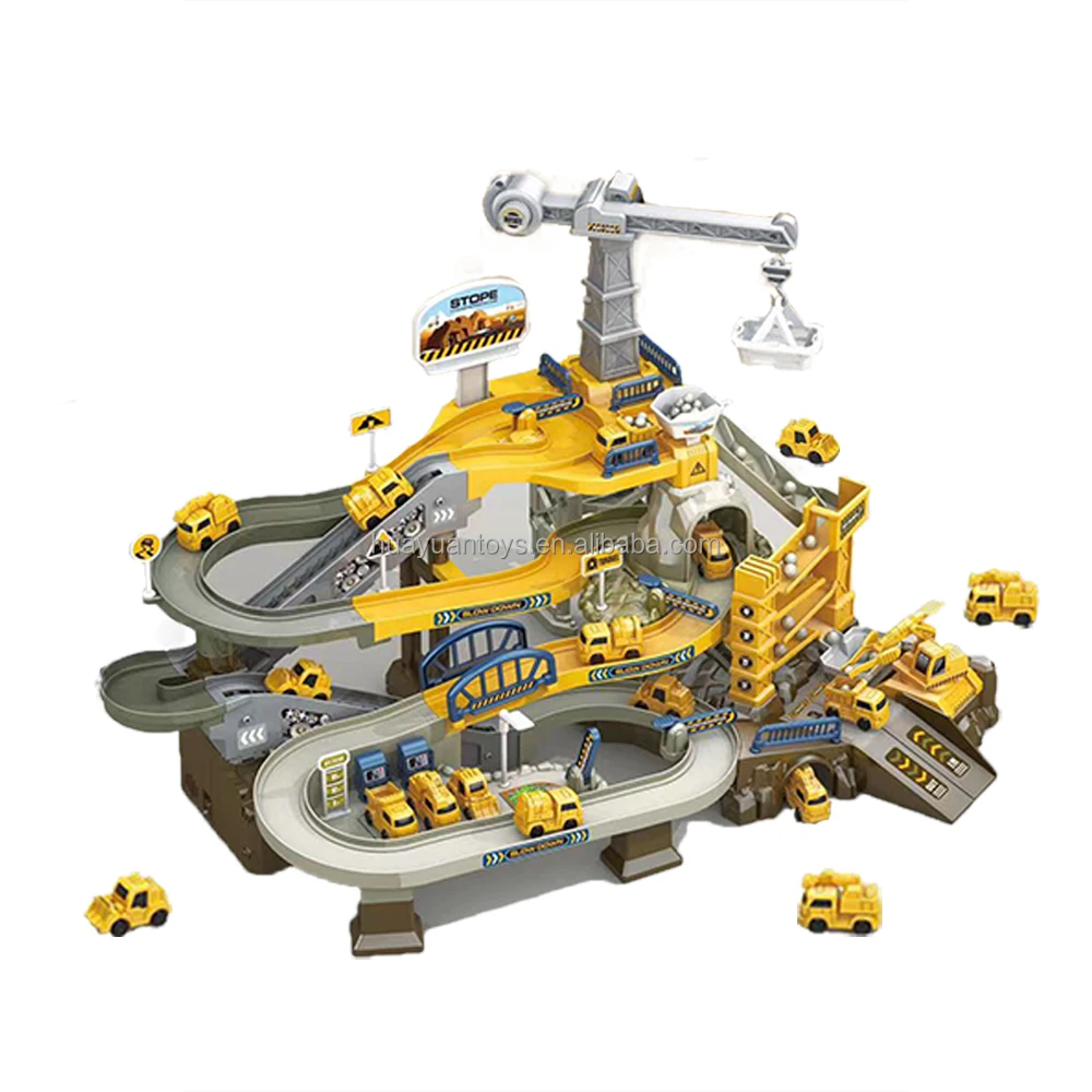Educational Great Adventure Series Assembly Electric Engineering Vehicle Slot Set Toy