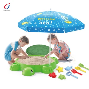 Chengji Beach Shovel Sand Toys Sets Cartoon Shape Beach Umbrella Sand Molds Plastic Turtle Beach Toy