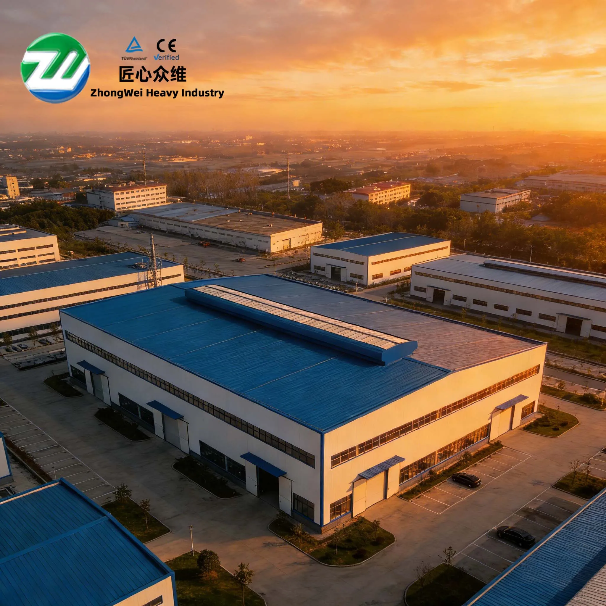 Rychle sestavitelná budova s lehkým ocelovým rámem – předem vyrobený sklad