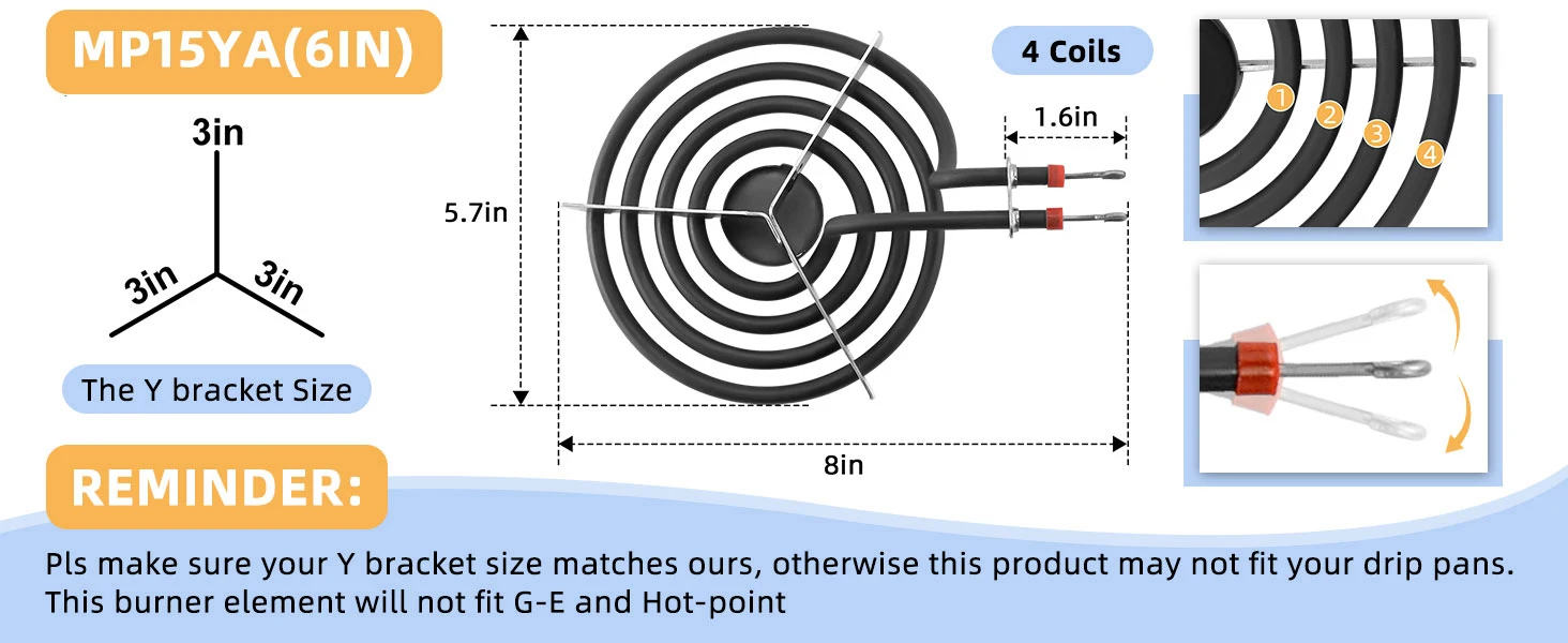 6 Inch Stainless Steel Plate Heater