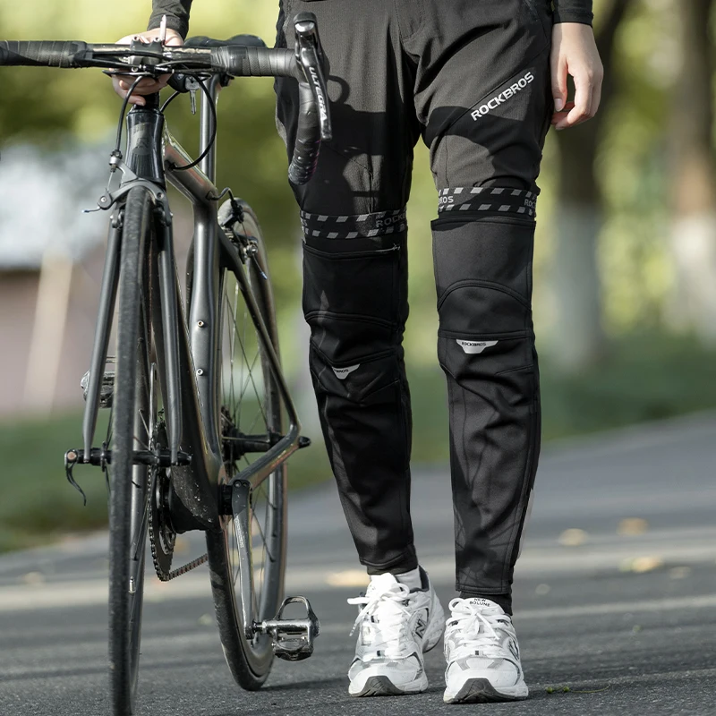 ROCKBROS Paire De Genouillères De Compression Polaire D'hiver, Support