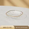 Gold-rimmed transparent white (small)