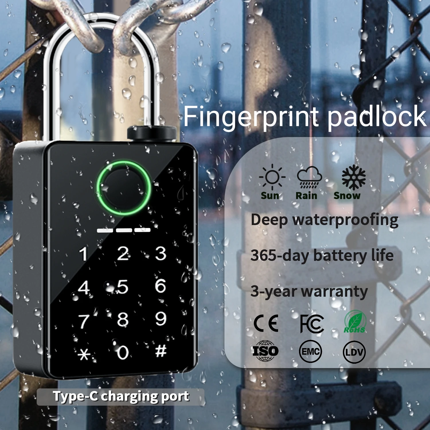 Smart Touch Fingerprint Padlock Secure Your Luggage