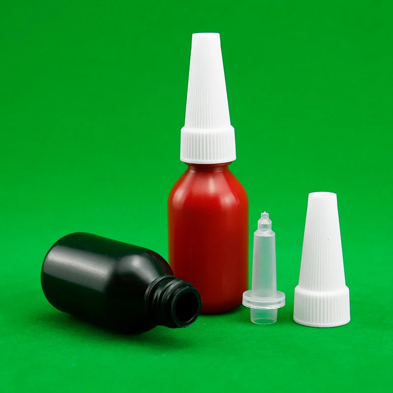 25ml 50ml 250ml HDPE Flat Plastic Anaerobic Glue Bottle with Screw Cap Product Type Plastic Bottles