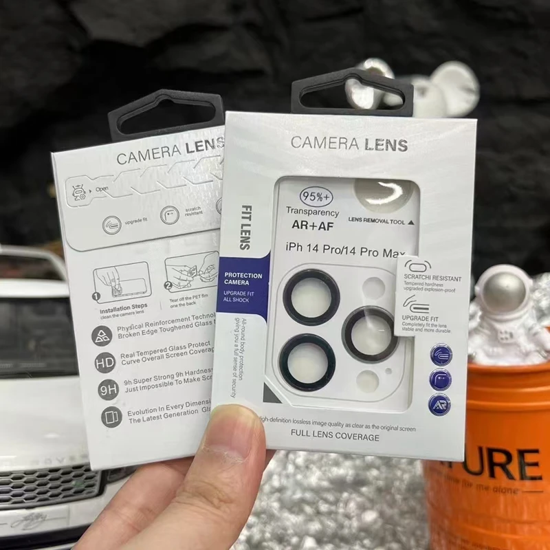3PCS 3 Set Camera Protector Film Retail Package 3D 9H Camera Lens Protector Cover Camera Tempered Glass Packaging Box