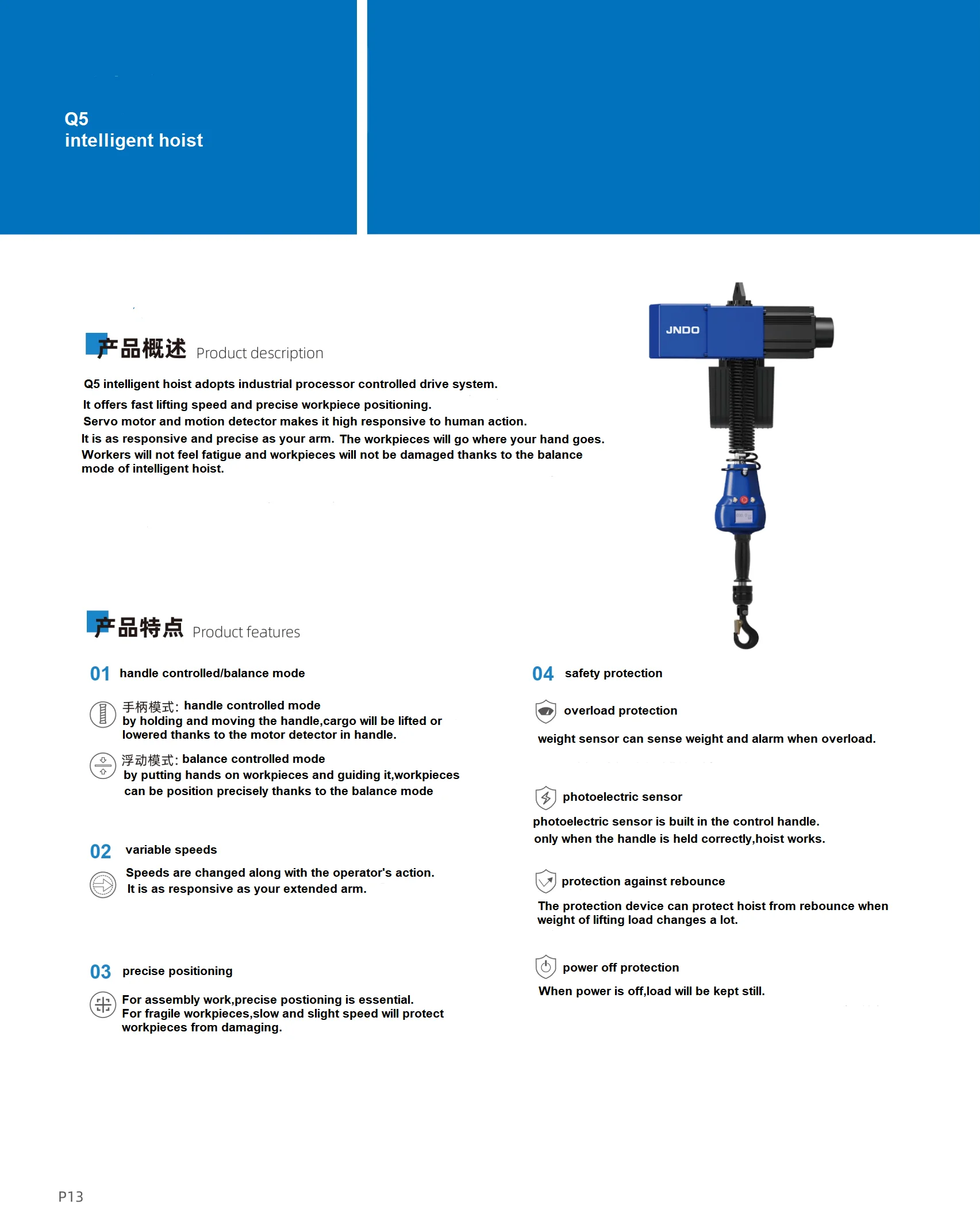 200kg Servo Chain Hoist Electric Balancer Intelligent Hoist - Buy Servo ...