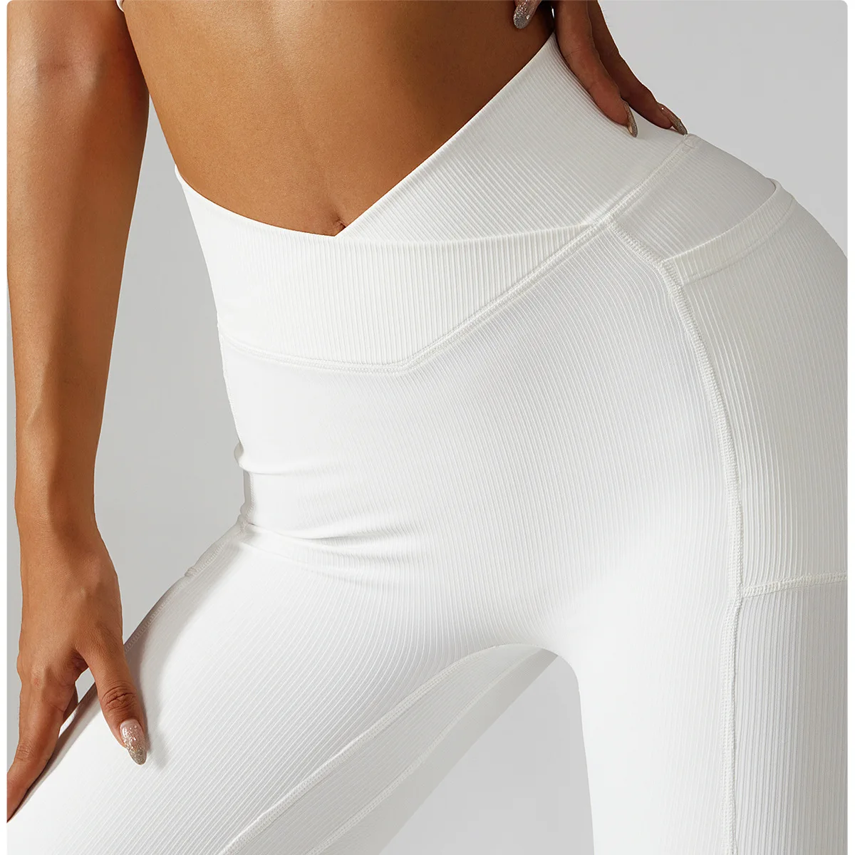 Push Up Rib No Embarrassment Line Yoga Pants Summer High Waist Hip Lift