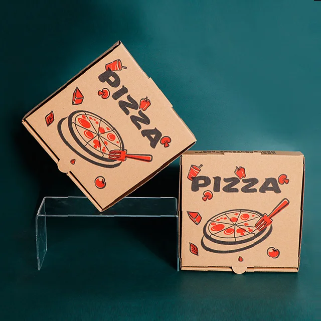 Wholesale Triangle Mini Pizza Box Rectangle 6 9 10 12 16 18 Inch Frozen Environmental Luxury Plain Pizza Box Recyclable