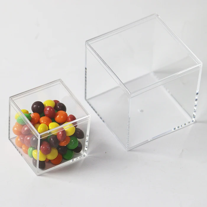 Square Acrylic Storage Container, Cube Small Candy Clear Acrylic Box -  China Acrylic Display and Acrylic Box price