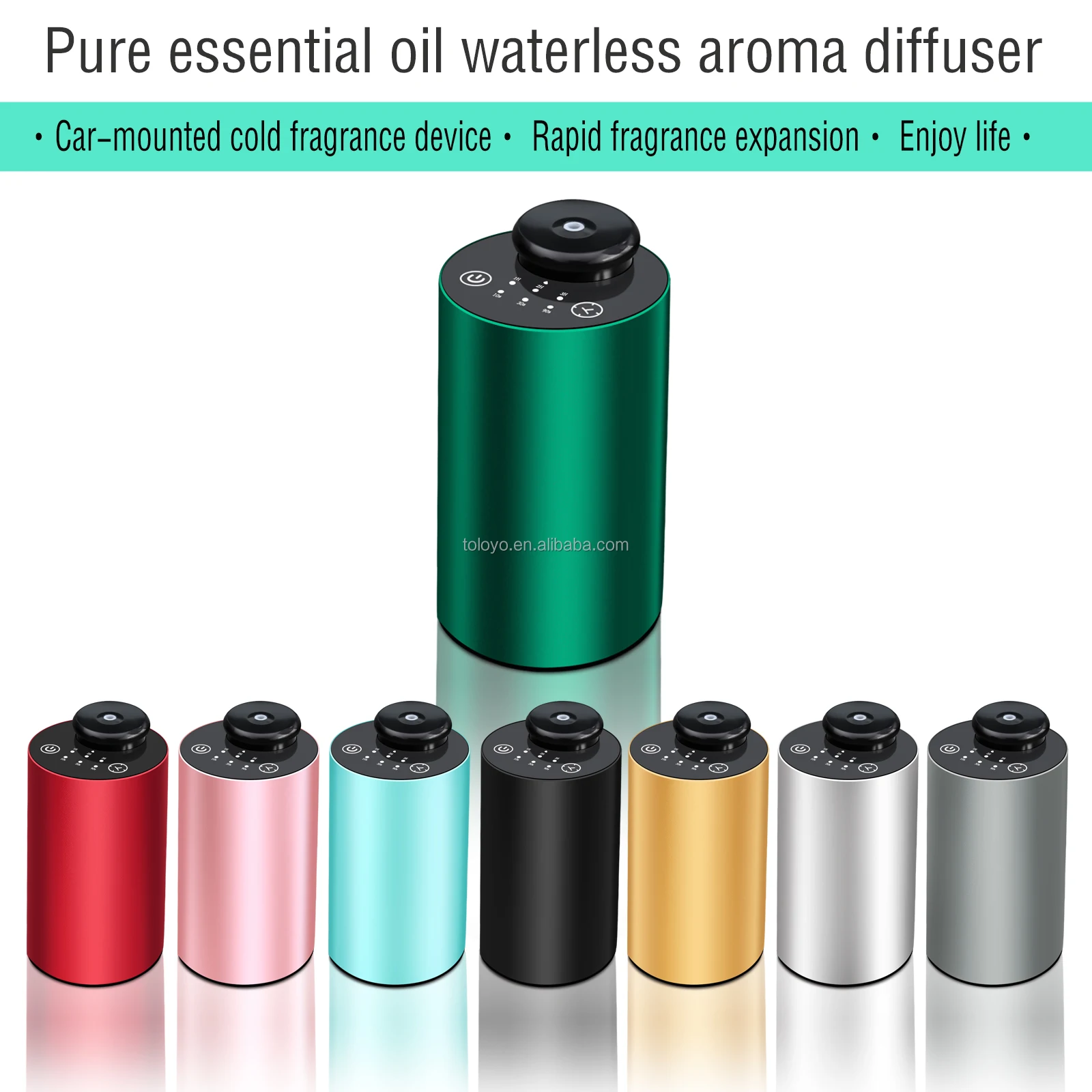 Mini Portable Waterless Diffuser Concentrated Perfume Oils Car Diffuser ...