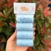 Azul, 4 rollos, 80 bolsas, 1.25 seda.