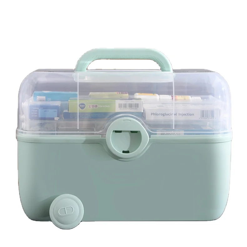 Бытовая креативная Удобная аптечка большой емкости многоуровневый комбинированный ящик для хранения с перегородкой контейнер лекарств