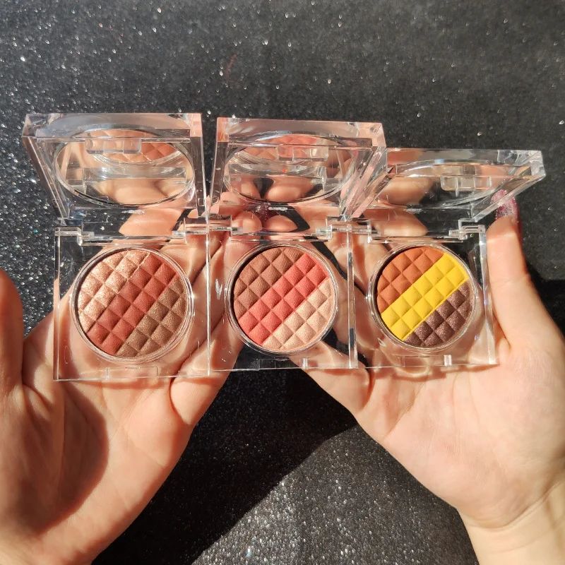 Компактная Трехцветная шоколадная Косметика Премиум-Качества, косметические инструменты, палитра теней для век частной торговой марки