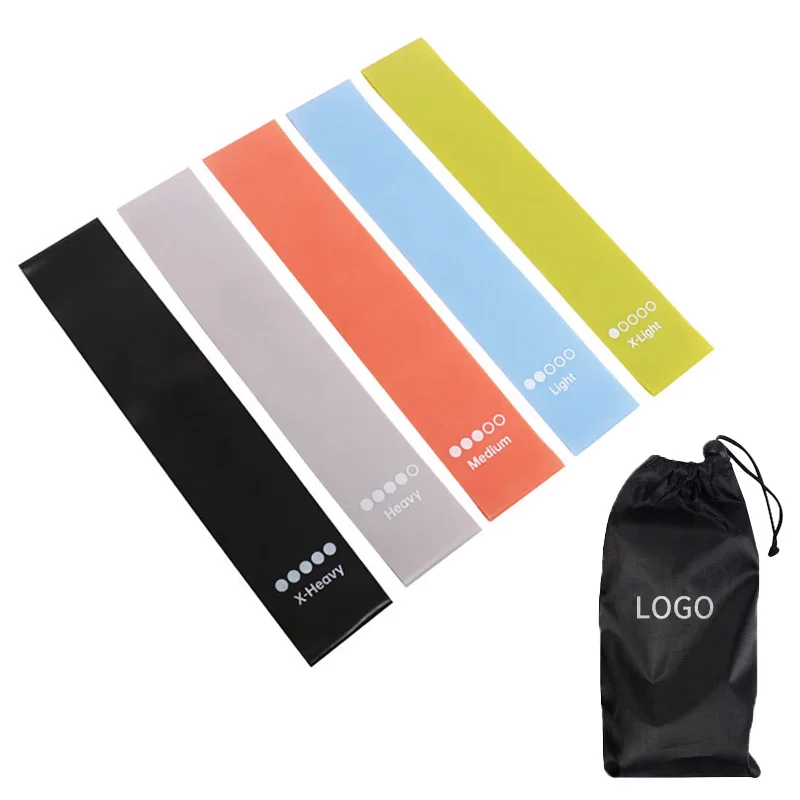 5pcs Custom Logo Short Resistance Bands Set for Gym Workout Eco-Friendly product detail 1