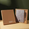 Cuaderno gris de 2 piezas + bolígrafo