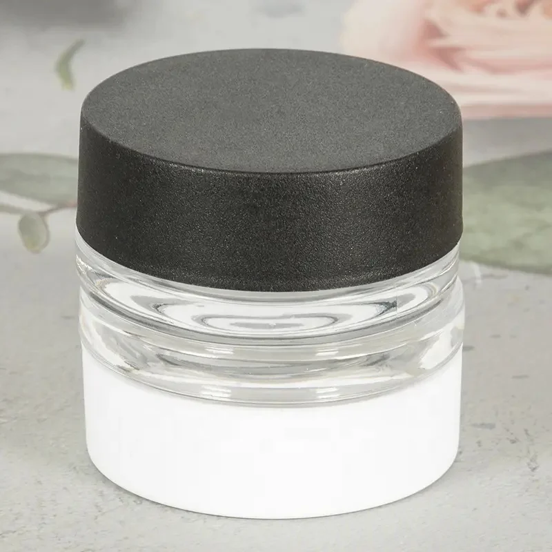 15ml Concentrate Bottle  Packaging Child Proof Resistant Glass Container Child Safe Black White Plastic Lid Customized Logo