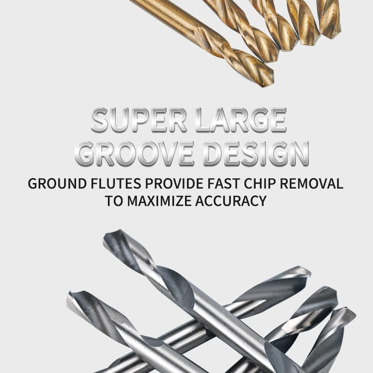 Hss M2 Full Ground Twist Drill Bits For Steel And Aluminum Maohua - Buy ...