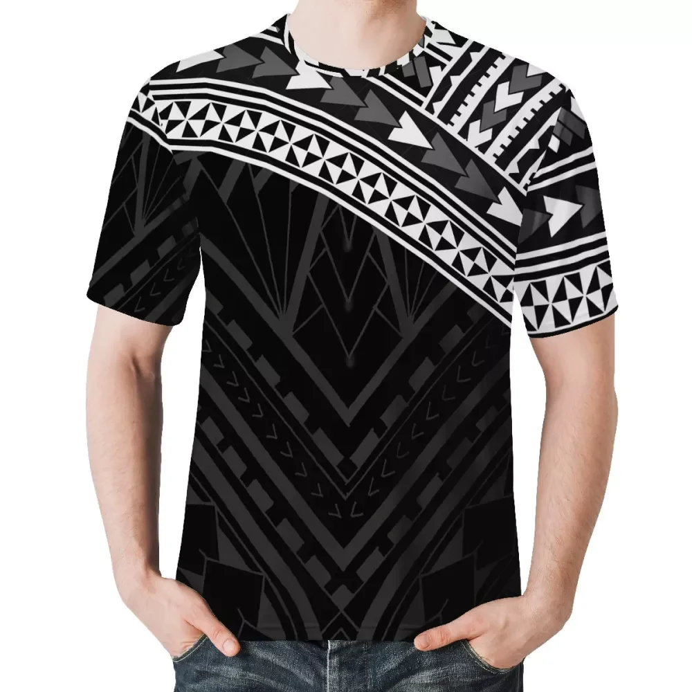 Polynesian Design T-shirts Black - ShopperBoard