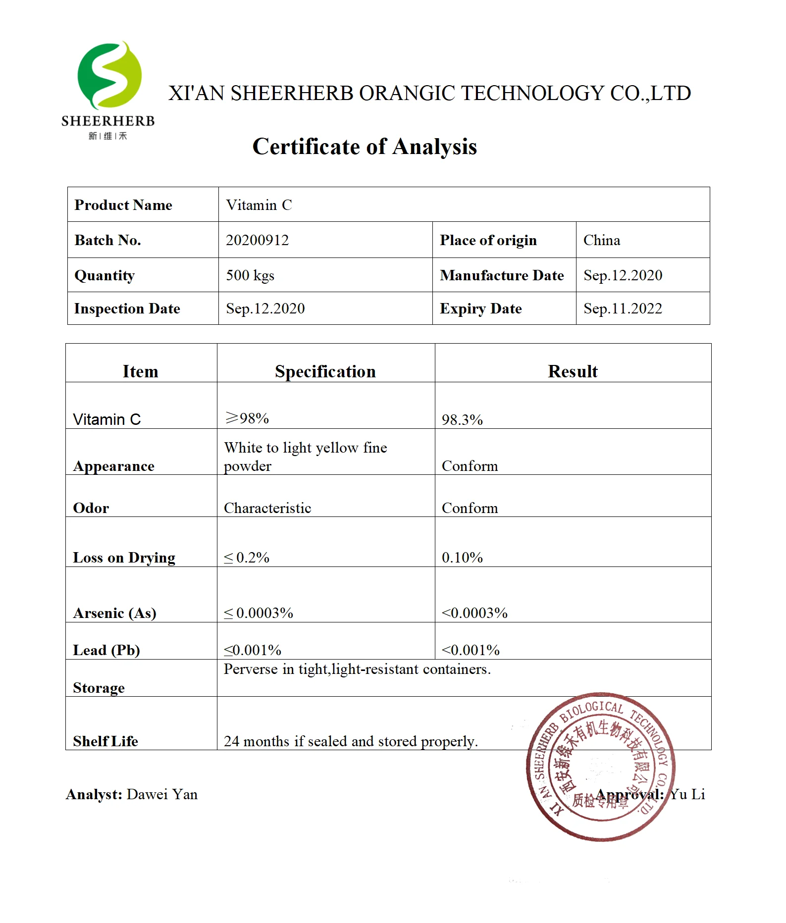 1kg Ascorbic Acid Vitamin C Powder Food Grade Vitamin C Ascorbic Acid