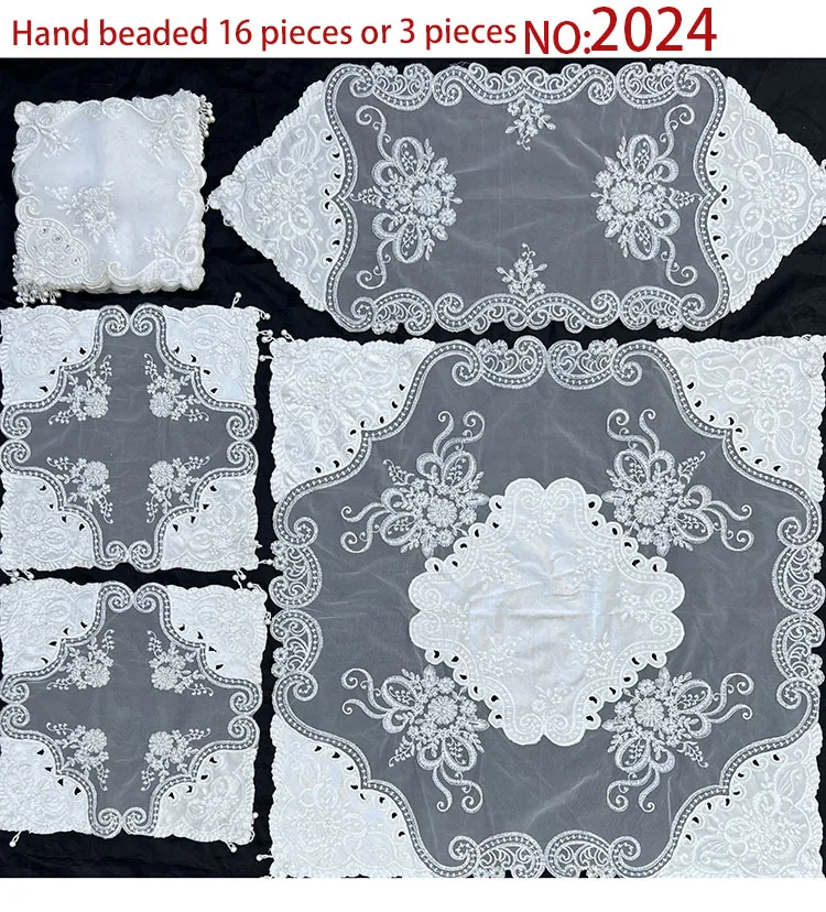 Designer Glass Beaded Dining Table Cloth Easter Beaded Table Runner Beaded Prolific Table Runner