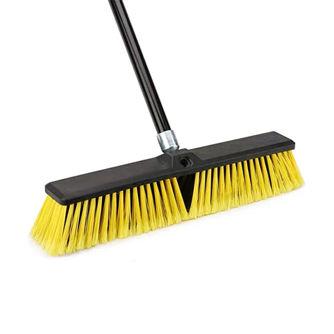 Garden Heavy Duty Push Broom Floor And Cleaning Sweeping Plastic Brush Outdoor Stiff Sweeping