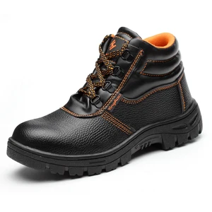 Anti-slip Puncture-proof Steel Toe Protective Leather Upper Summer Labor Footwear Safety Men's Work Shoes