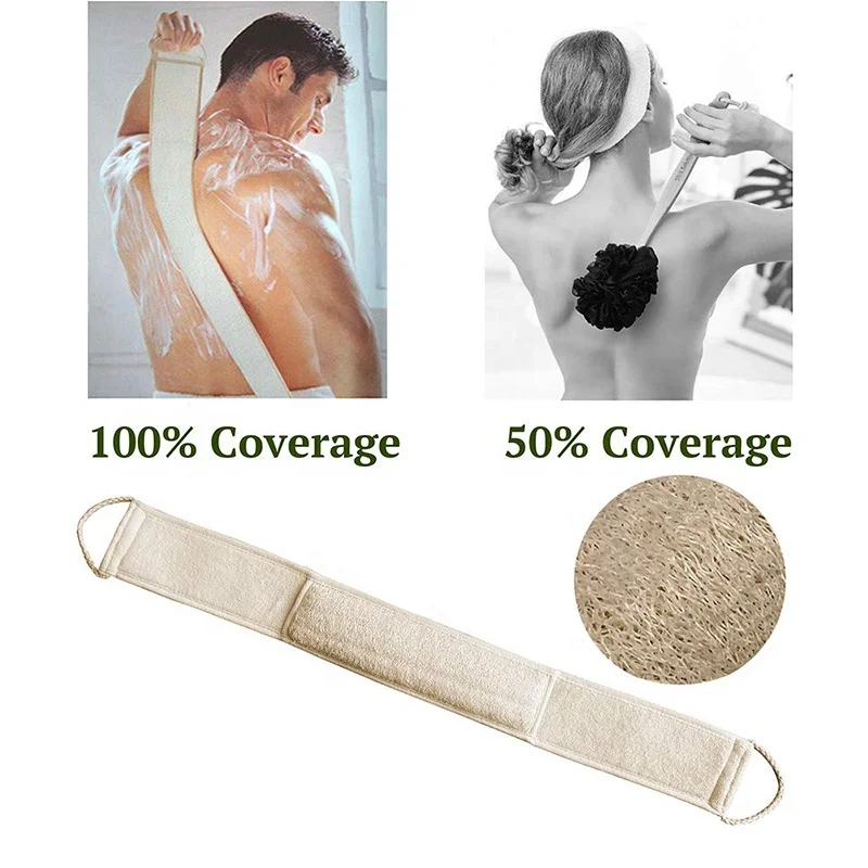 Набор для ванны 7 в 1 из натуральной люфы, скребок для ванны люфы для женщин и мужчин, отшелушивающий, уход за лицом и ногами