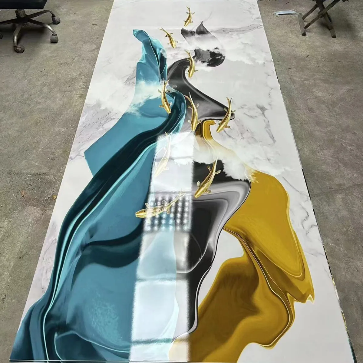 High Quality UV Board PVC Marble Sheets 3D Color Stone Powder Factory Direct Price Waterproof Wall Panel Recyclable Cutting