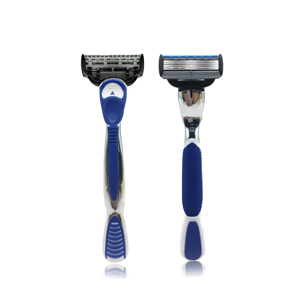Shaver for Men 5  Blade razor with Metal and Rubber Handle