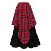Red and black midi skirt