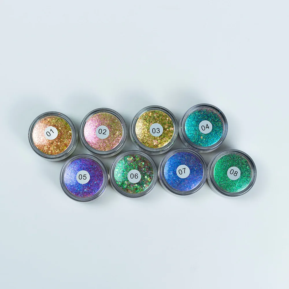 8 цветов, блестящие тени для век, ослепительный макияж глаз, фирменная косметика