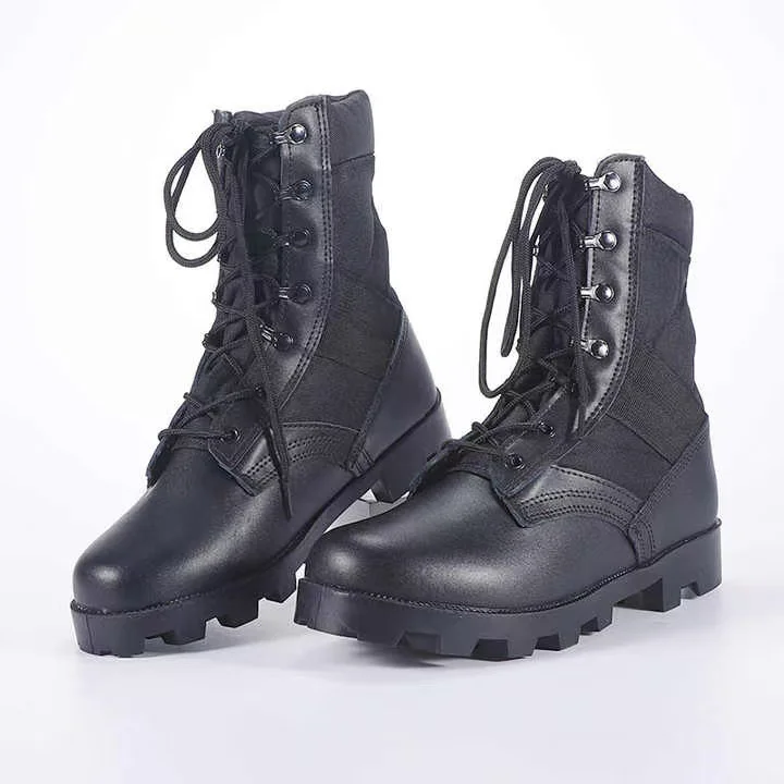 Factory Wholesale Leather Desert Boots Breathable Outdoor Tactical Shoes Leather Durable Rubber Training Shoes