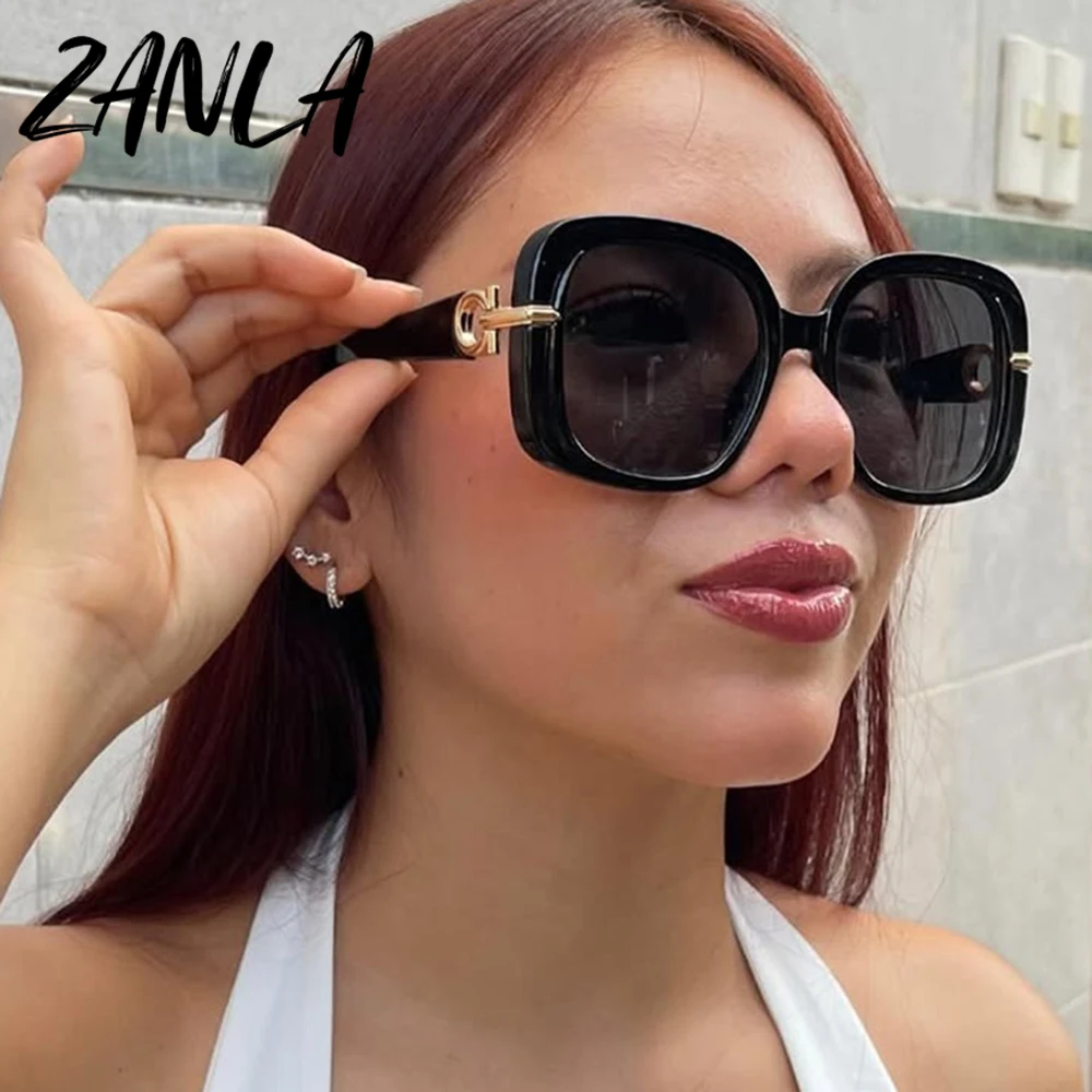 2025 Big Square Frame Luxury Brand Vintage Sunglasses Women  display picture 2