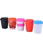 2022 BPA FREE Plastic Coffee Mug With Lid And Band 12 OZ Reusable Plastic Coffee Cup