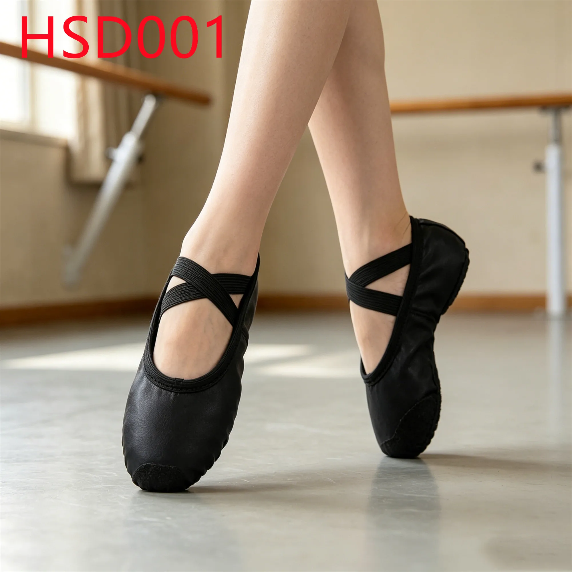 YYR,Recital Ready Lightweight Feel Pink/Nude/Black Dance Shoes Stage Debut Kids Yoga Shoes with Quality Elastic Straps HSD001