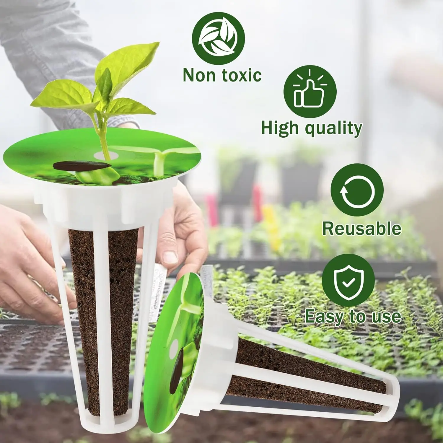 Grow Pod Containers Wholesale Greenhouse Seed Pods Kit Hydroponic Growing System Net Pots ...