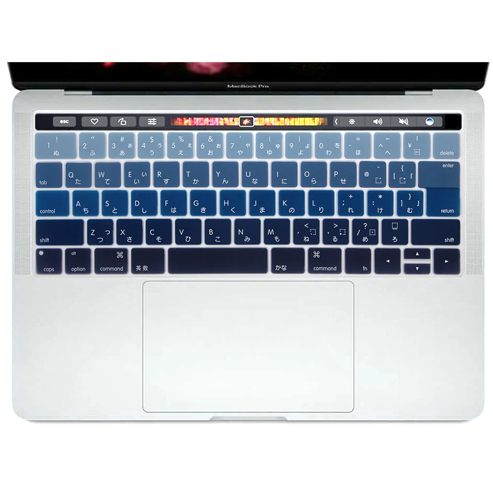 Waterproof Rainbow Japan Version Keyboard Cover for Macbook Pro