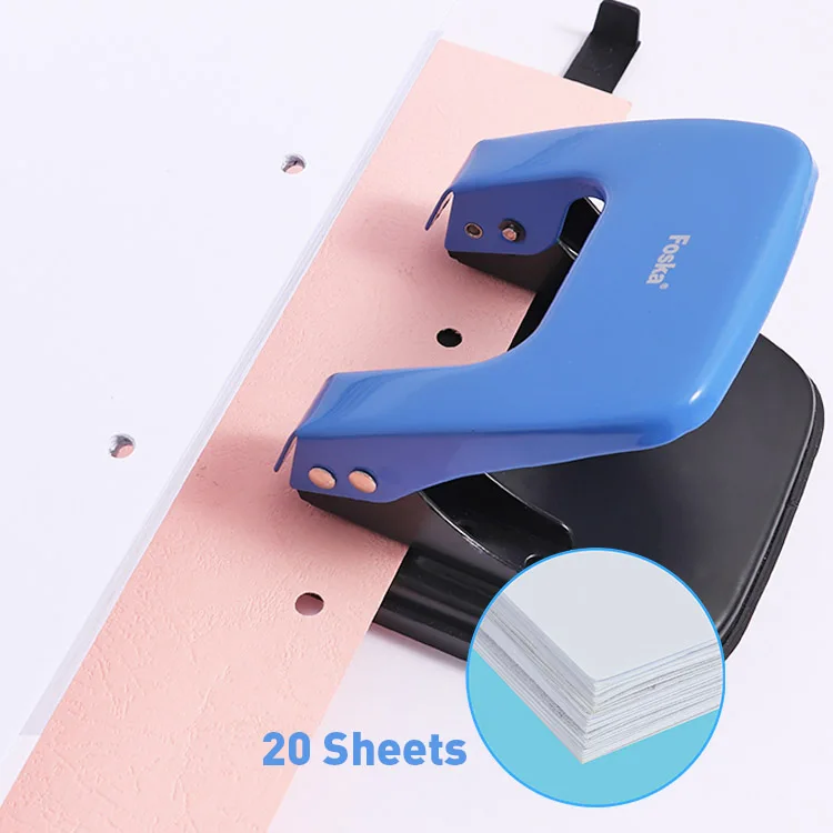 Foska 31 год профессиональная фабрика 20 листов два 6 мм круглые отверстия высокое качество тяжелый металл дырокол для рукоделия и офиса