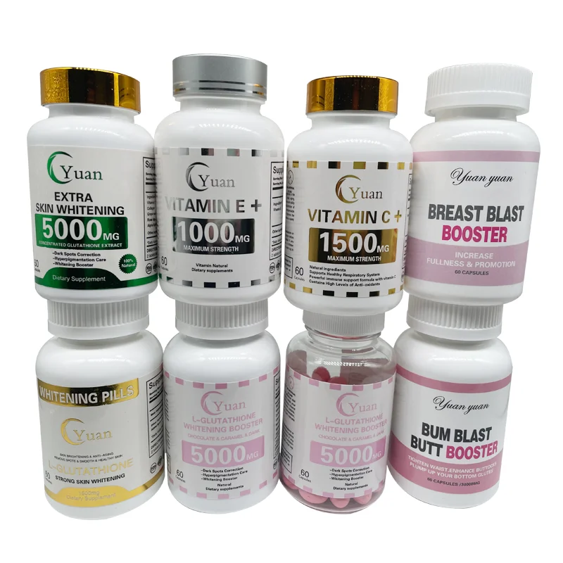Private Label High Quality High Dose L-glutathione pink Softgel Capsules  Skin Whitening Pills 15 Days Results