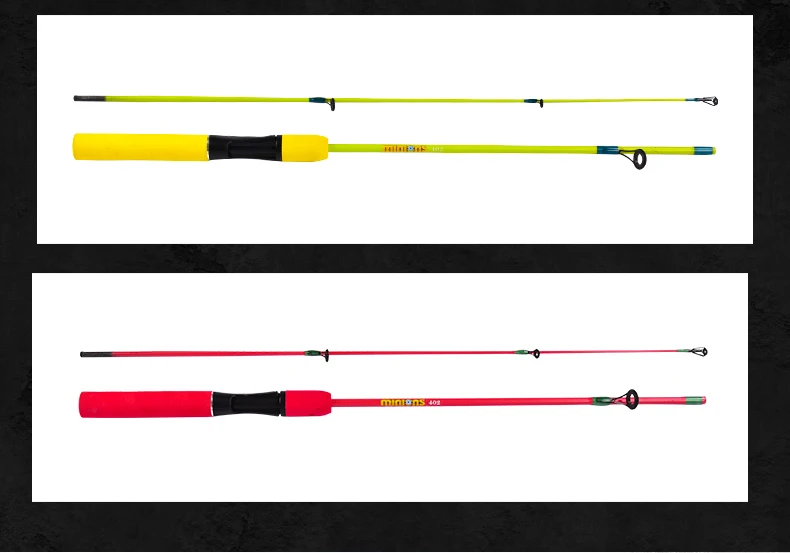 Dn 1.2m Fiberglass Kids Fishing Rods Pole Set Spinning Ice Fishing Rod