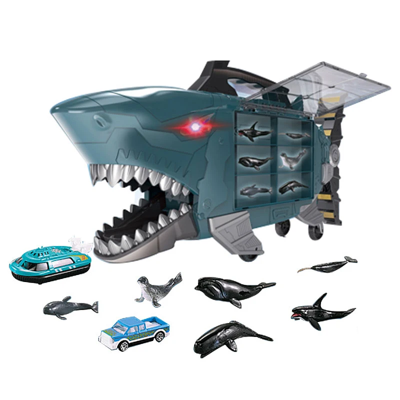 Giocattolo Squalo Meccanico Con Luci LED | Kit Di Costruzione 687 Pezzi Per Bambini 6-12 Anni | Set Marino Con Supporto