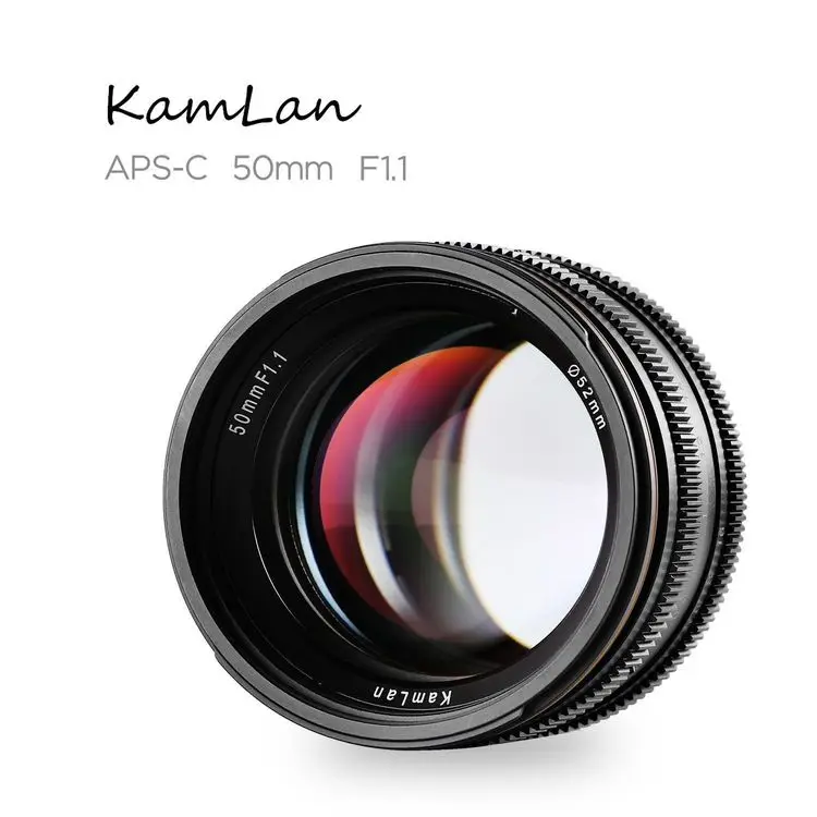 Source Kamlan 50mm f1.1 APS-C Large Aperture Manual Focus Lens for