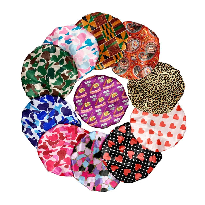 Maxsun популярный двухслойный Роскошный дизайнерский капот атласная шелковая шапочка для