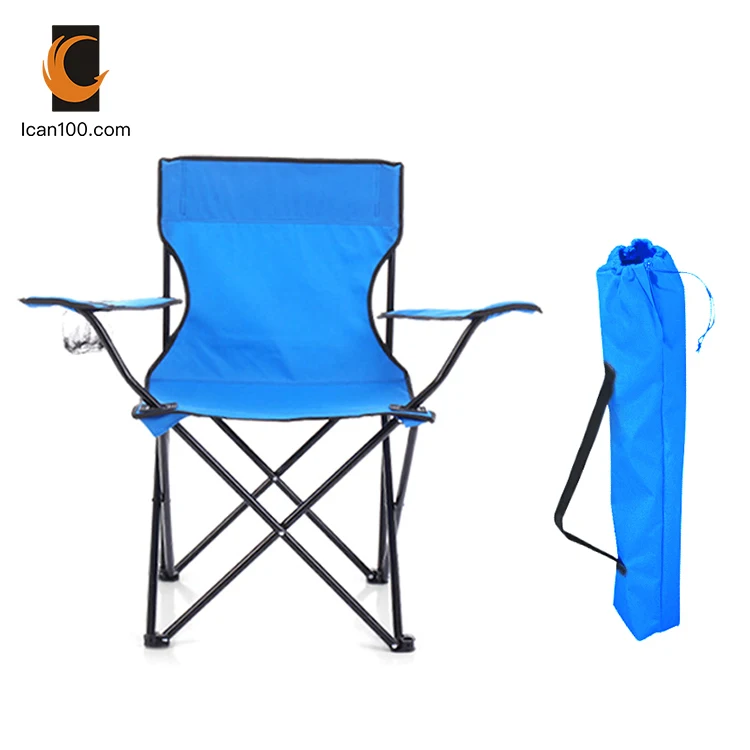 Low Beach Chair 2 Pack - Portable Folding Camping Chairs For Adults With Cup Holder & Carry Bag - Durable Outdoor Lawn Lounge Chairs (Blue