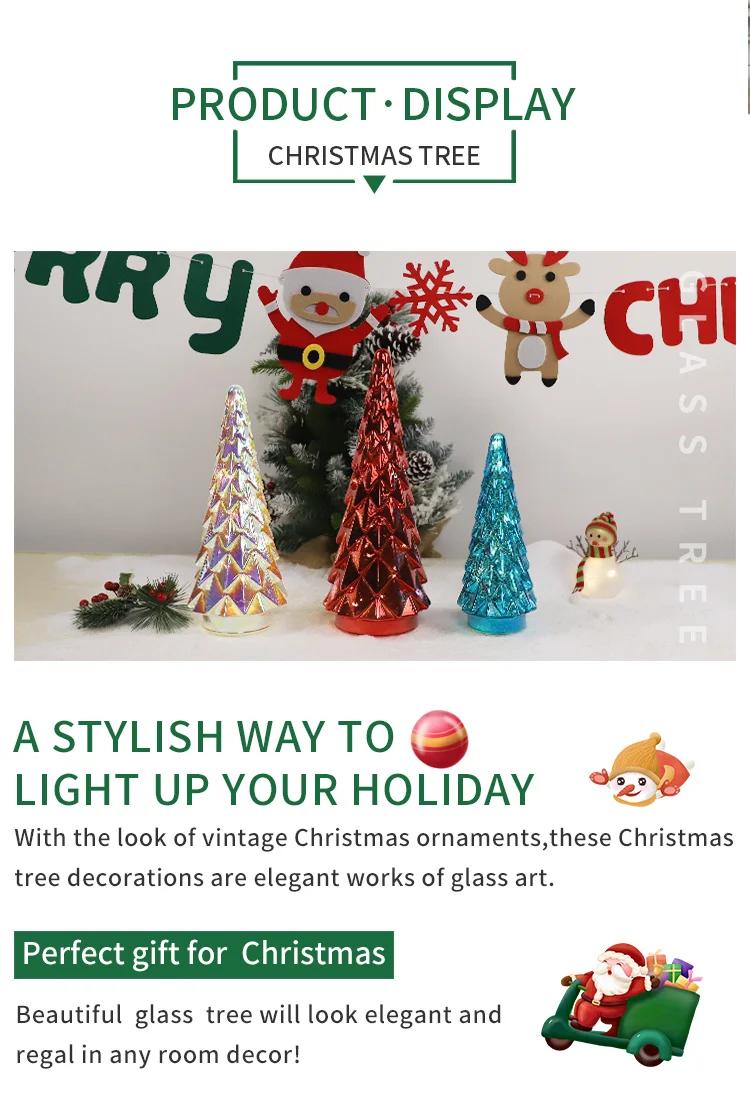 Factory Directly Sell Manufacturer Customized Hanging Glass Ball Set Desktop Christmas Tree Ornaments Multi-designs Home Decor details