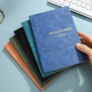 2026 Notebook Calendar Wholesale A5 Color Agenda Custom Design Logo Fabric Hardcover Daily Plan Inspiration Diary