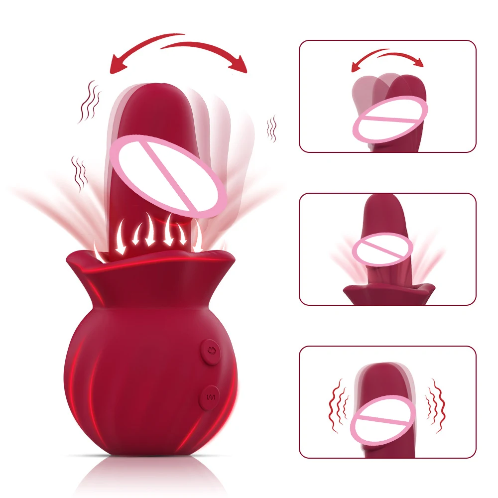 Rose Vibrator Toy G Spot Vibrator Clitoral Sucking Stimulator,Female Sex  Toys Dildo Vibrator with 10 Wiggling Modes Rose Sex Toy