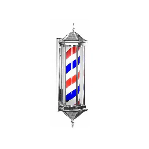 Custom Barber Shop Rotating Led Stripes Pole Light Hair Salon Led Sign Waterproof Indoor and Outdoor